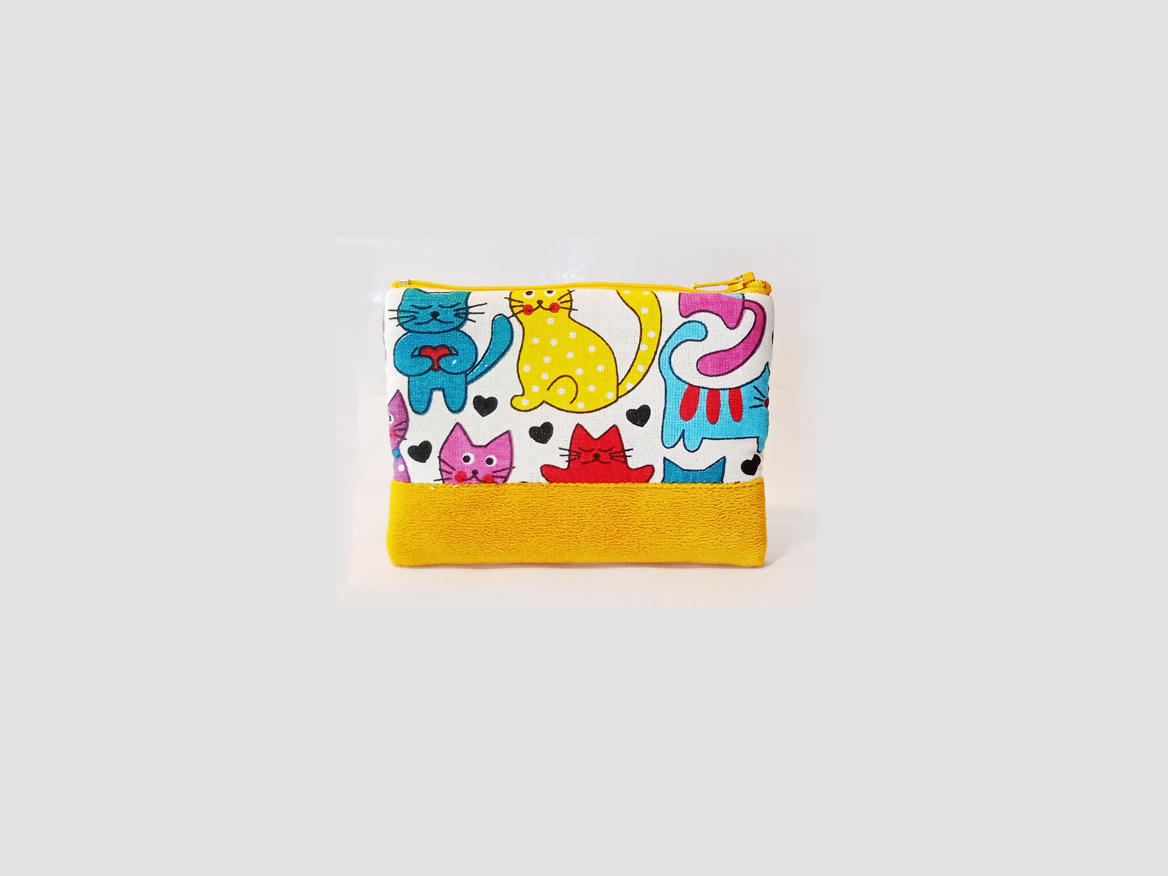 Coin Purse Cat Yellow A0331