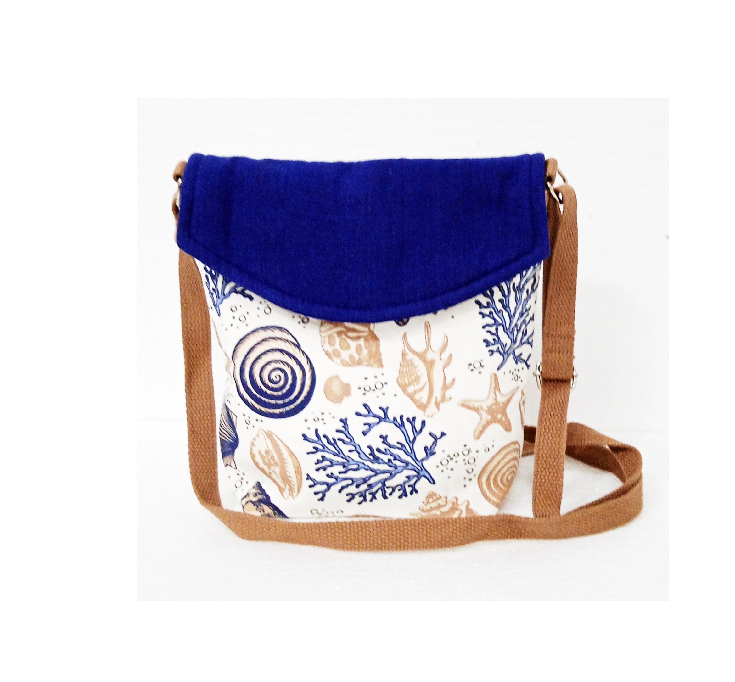 Messenger Bag Large Size Coral blue A0440