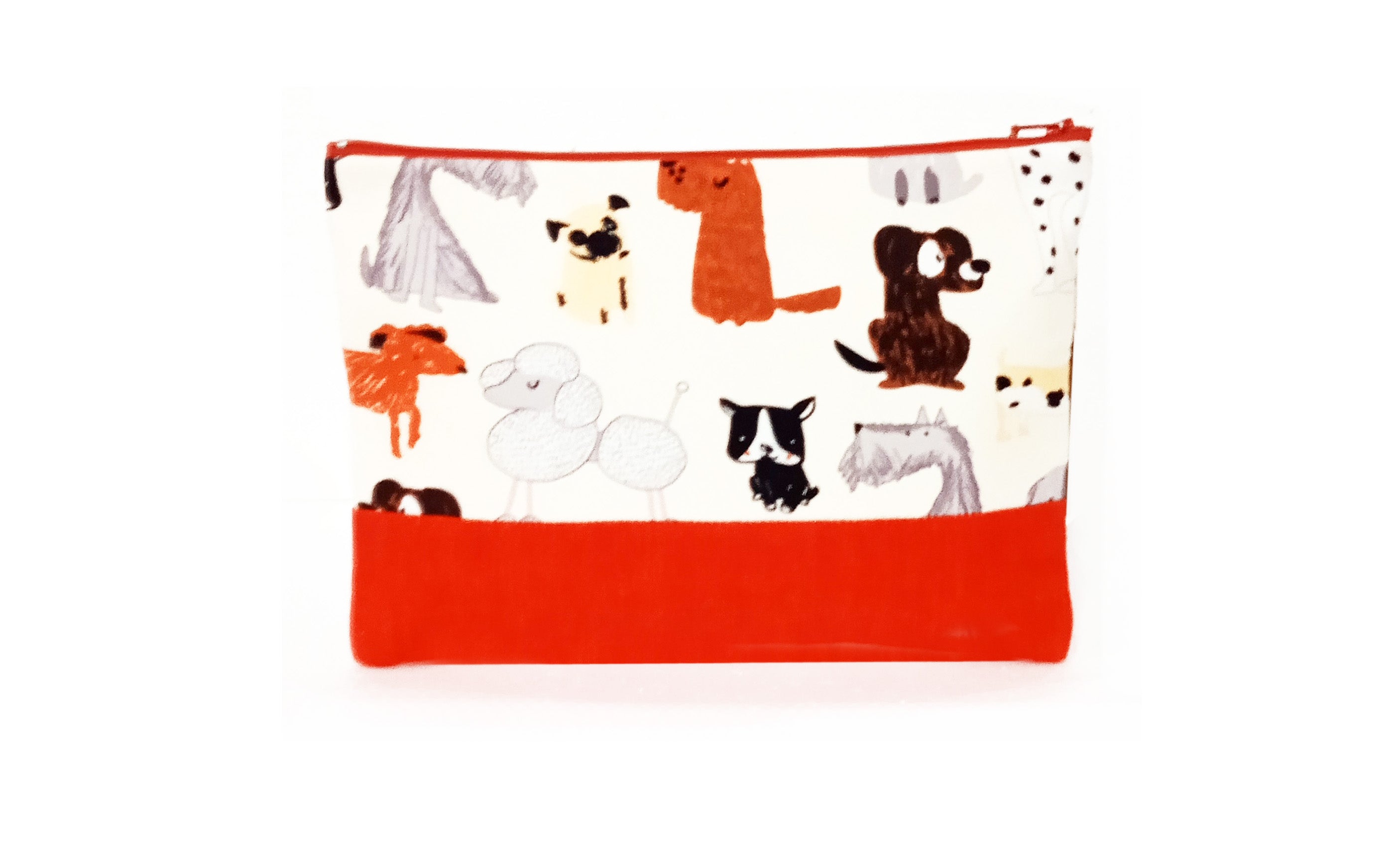 Pencil Case Large  Dog Red A0389