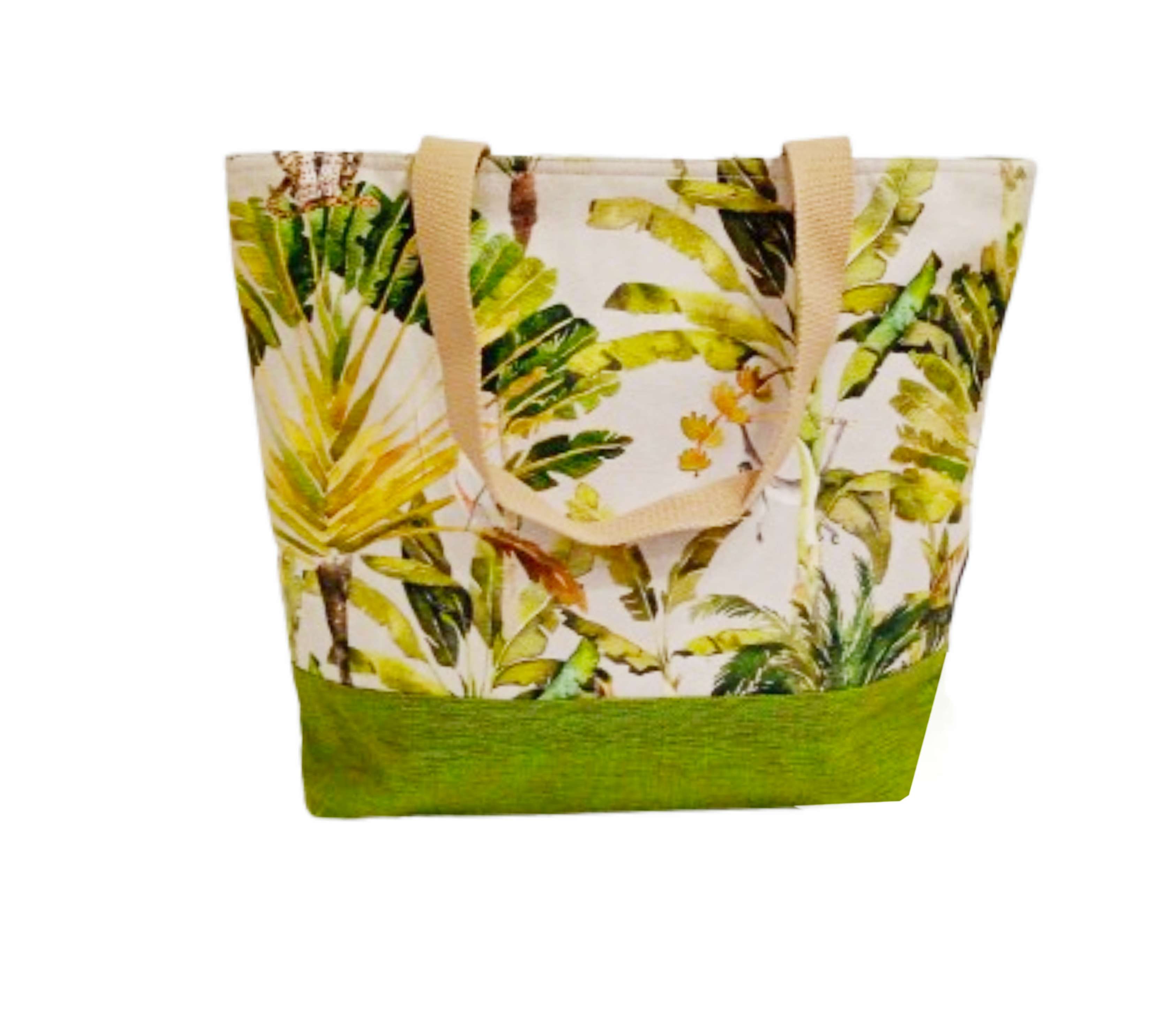 ToteBag Premium Large Leaves Green A0092