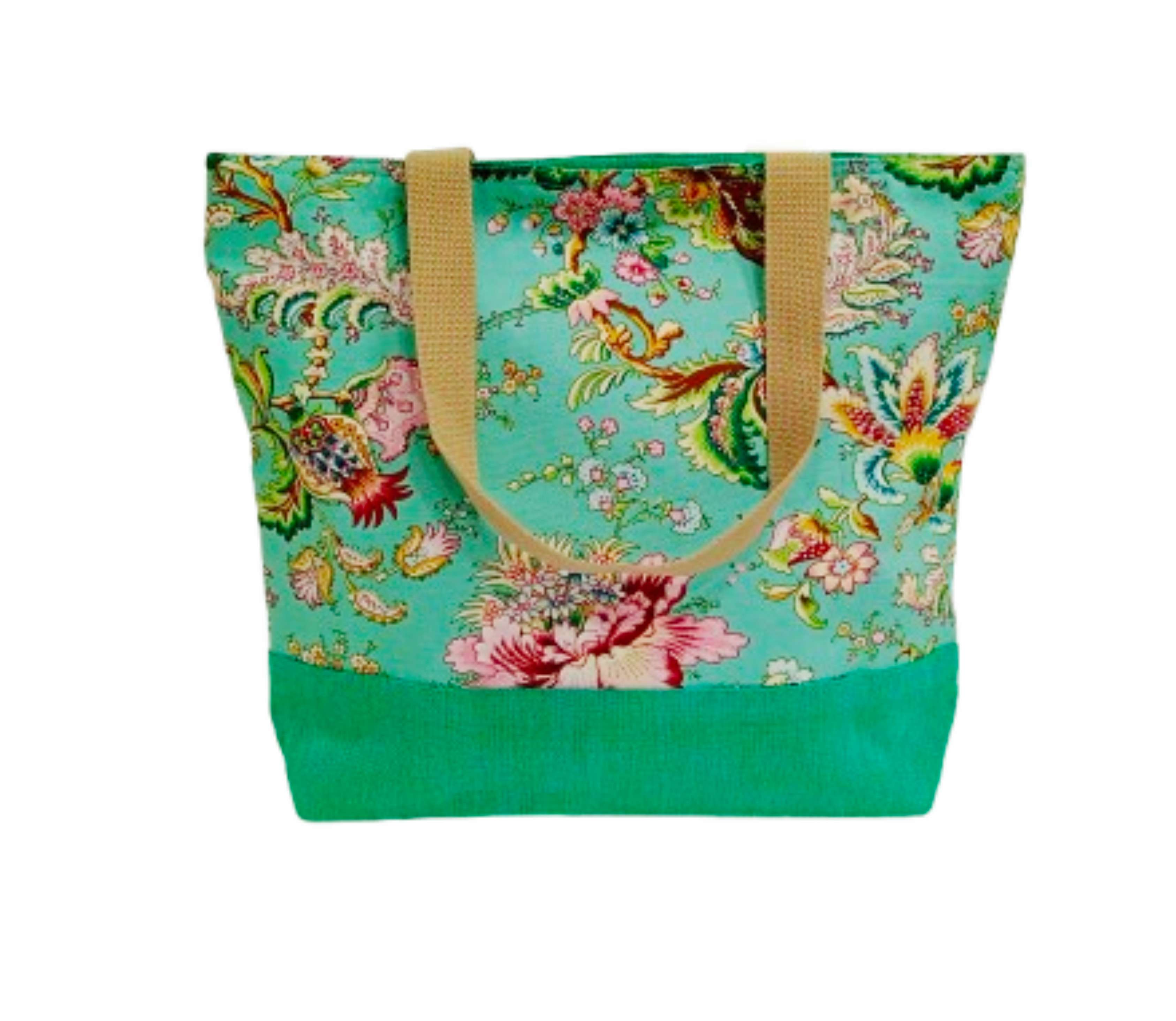 ToteBag premium Large Floral Green A0100