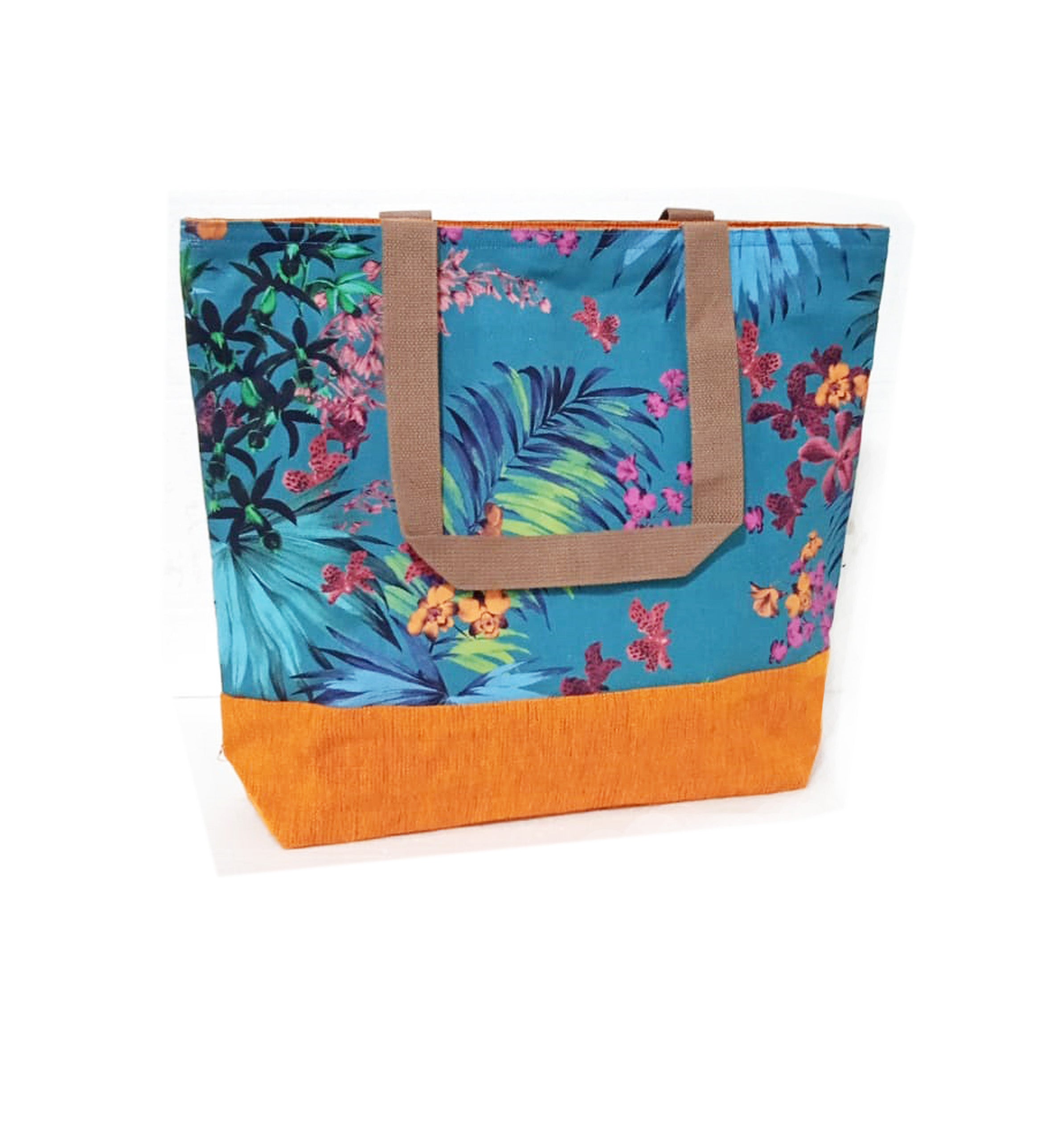 ToteBag premium Large Floral Orange