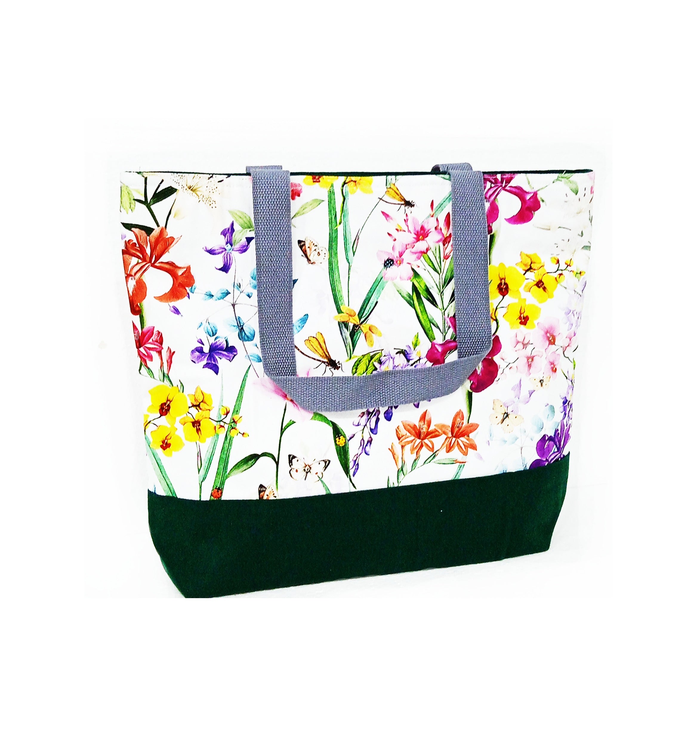 ToteBag premium Large Floral Green A0442