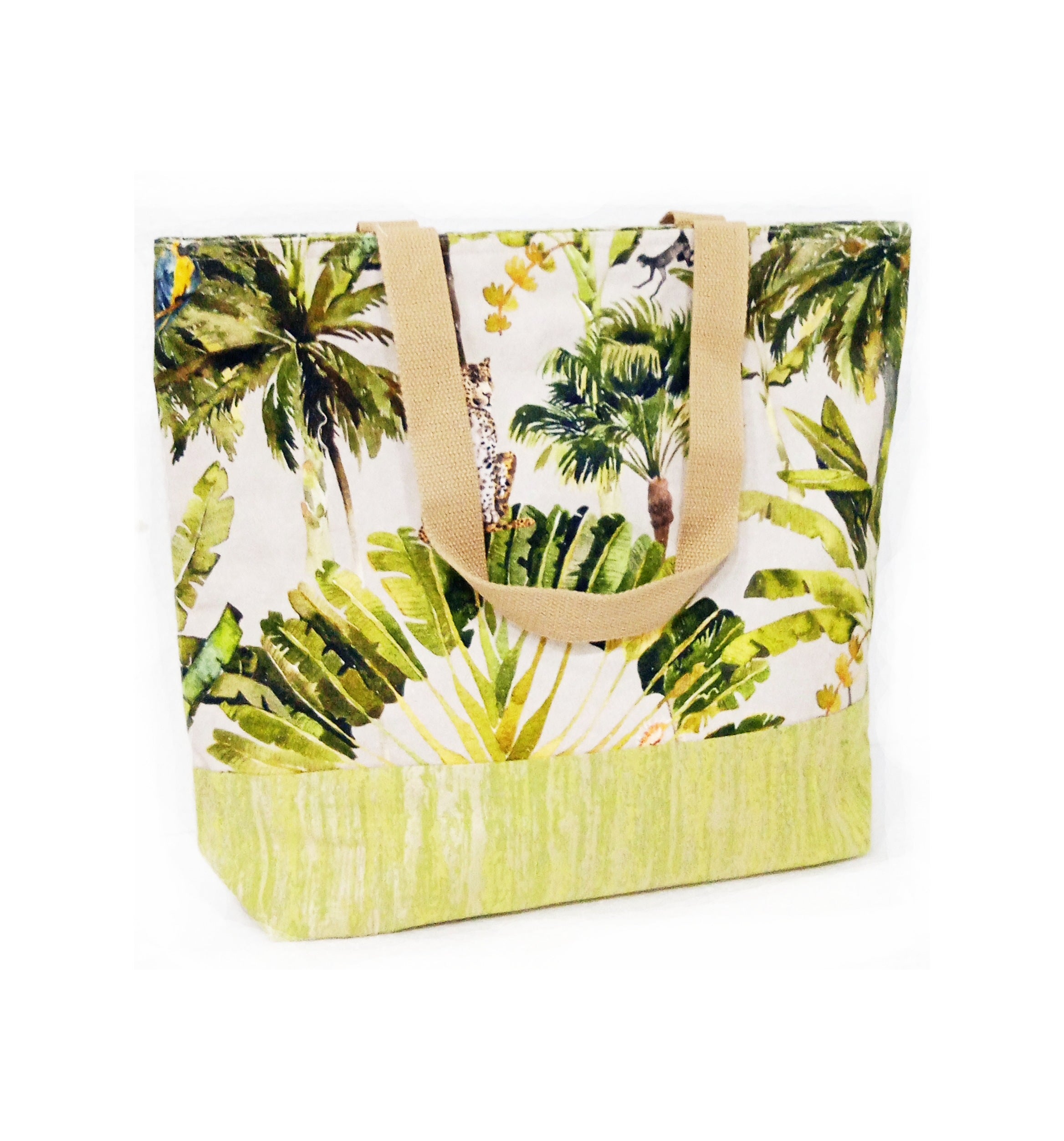 ToteBag premium Large leaves Green A0443