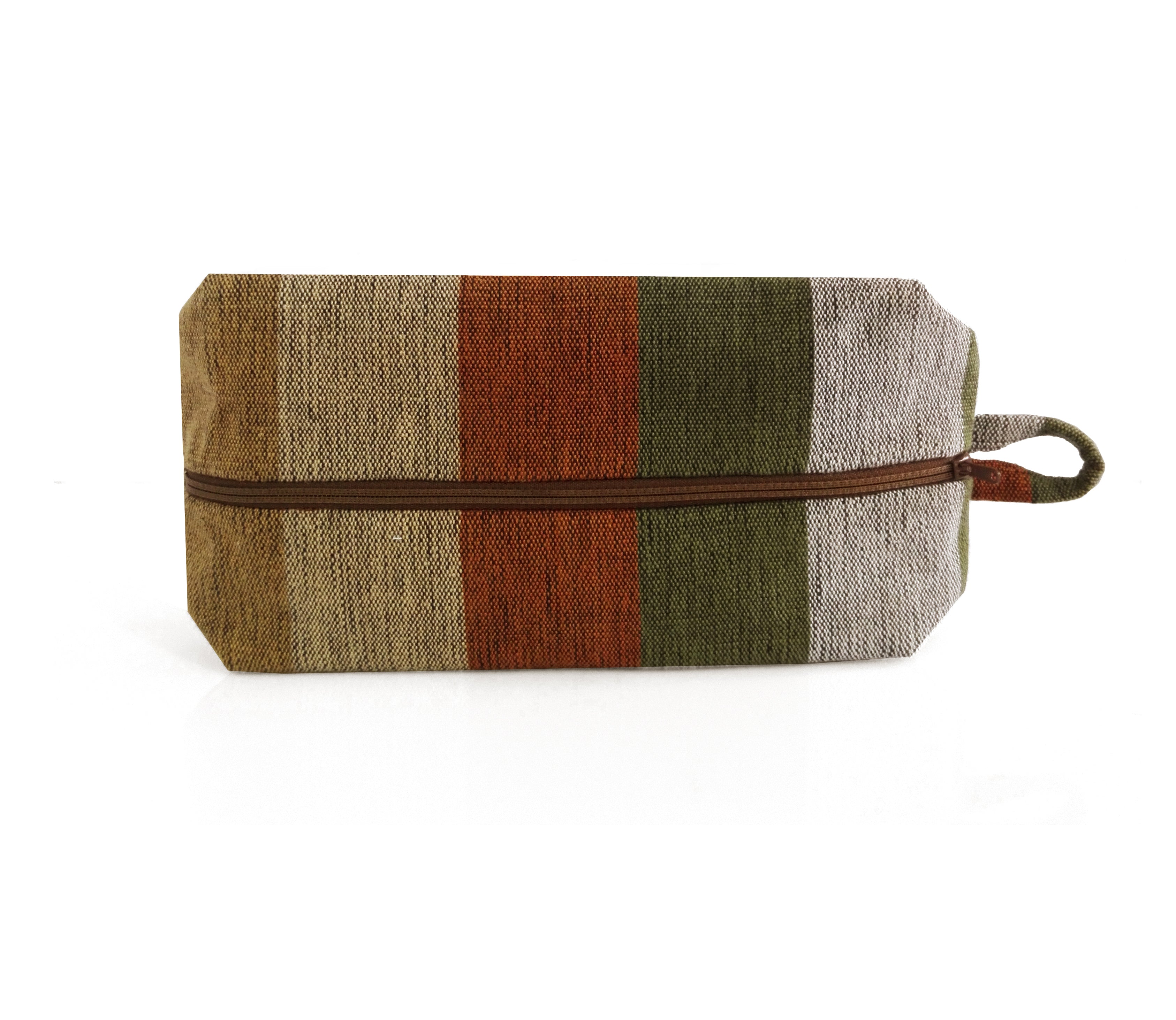 Dopp Kit Handloom Brown/Green A0203