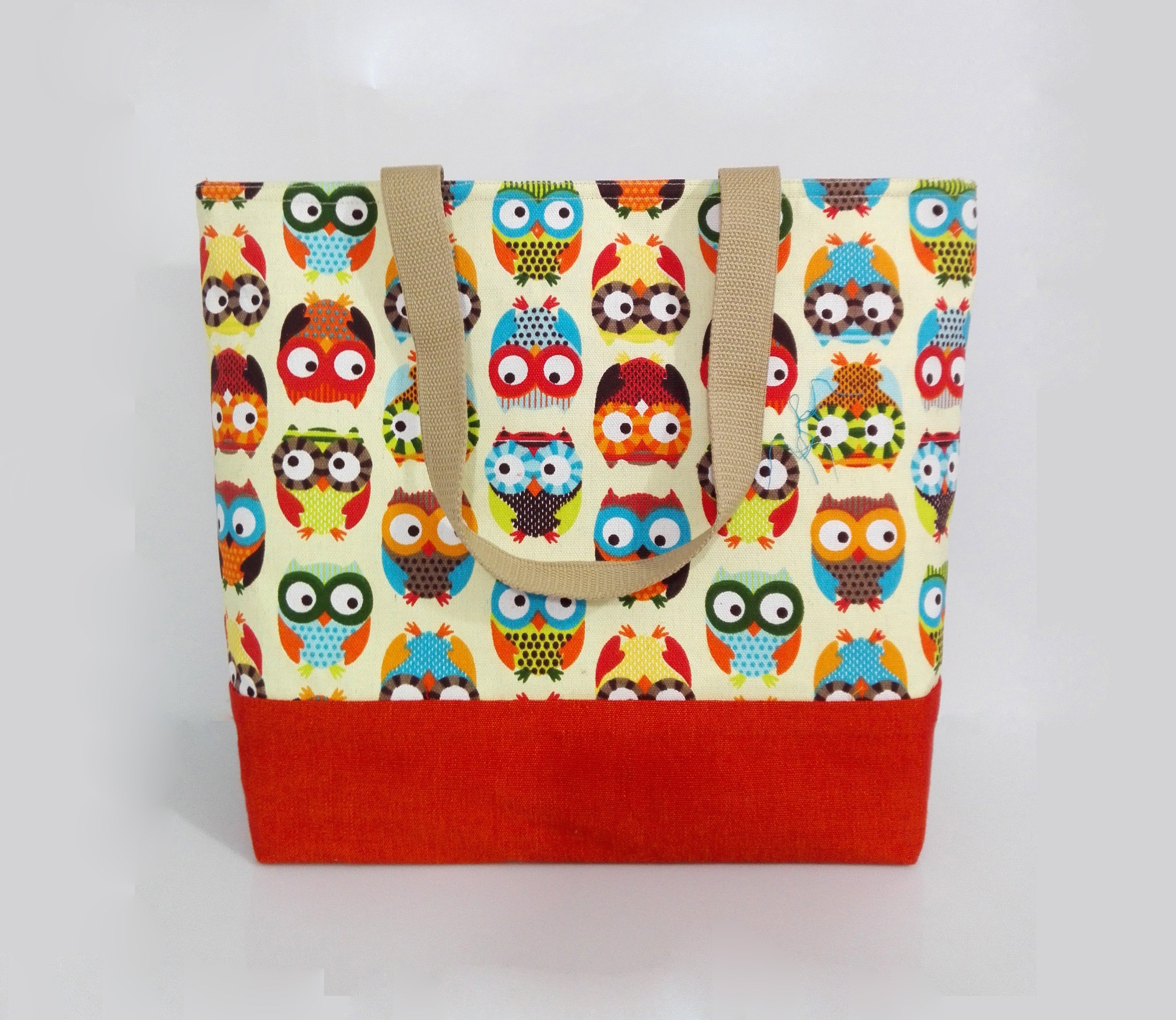 Tote Bag Premium Large Owl Multi A0191