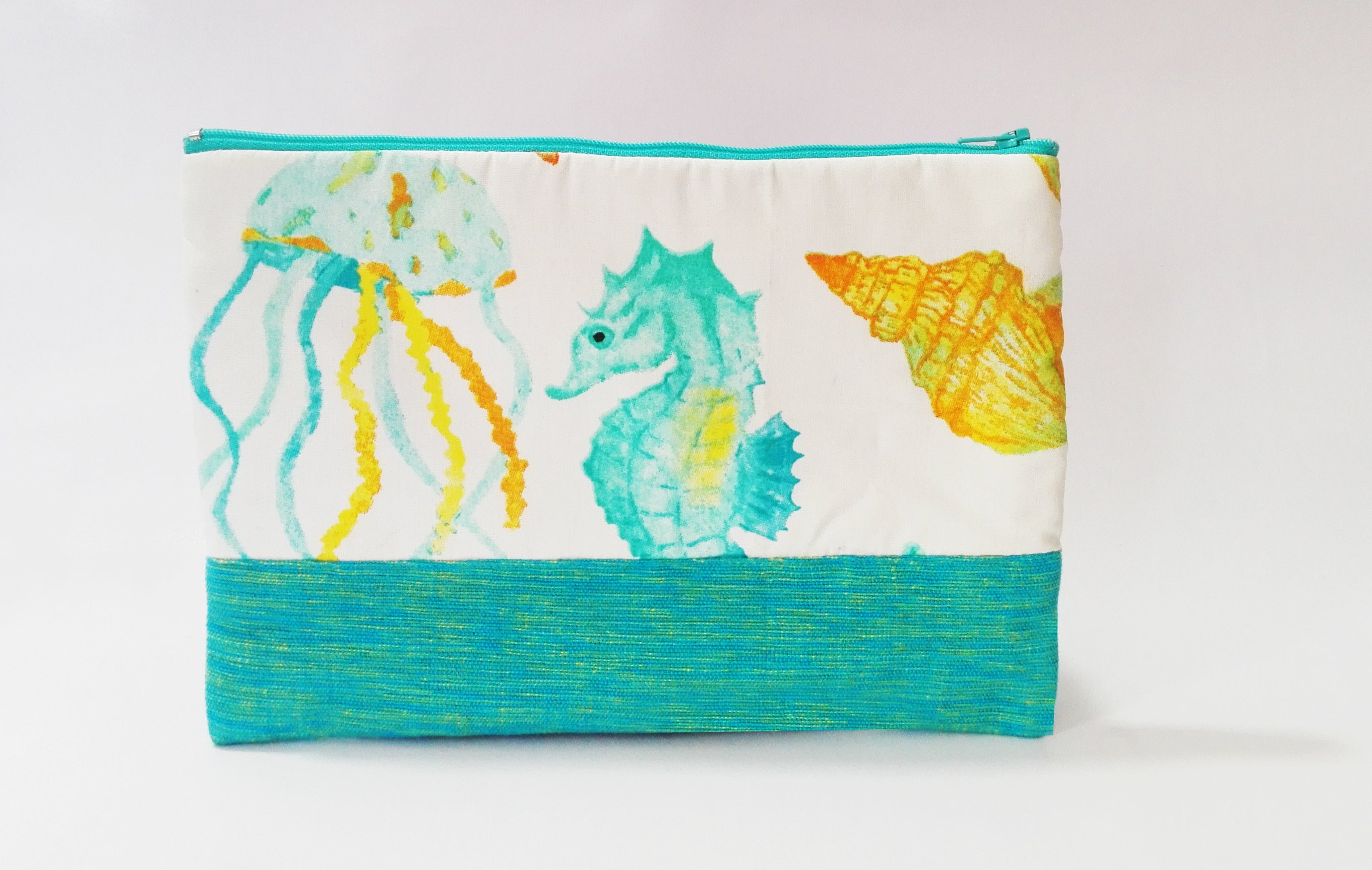 Pencil Case Large Seahorse Blue A0302