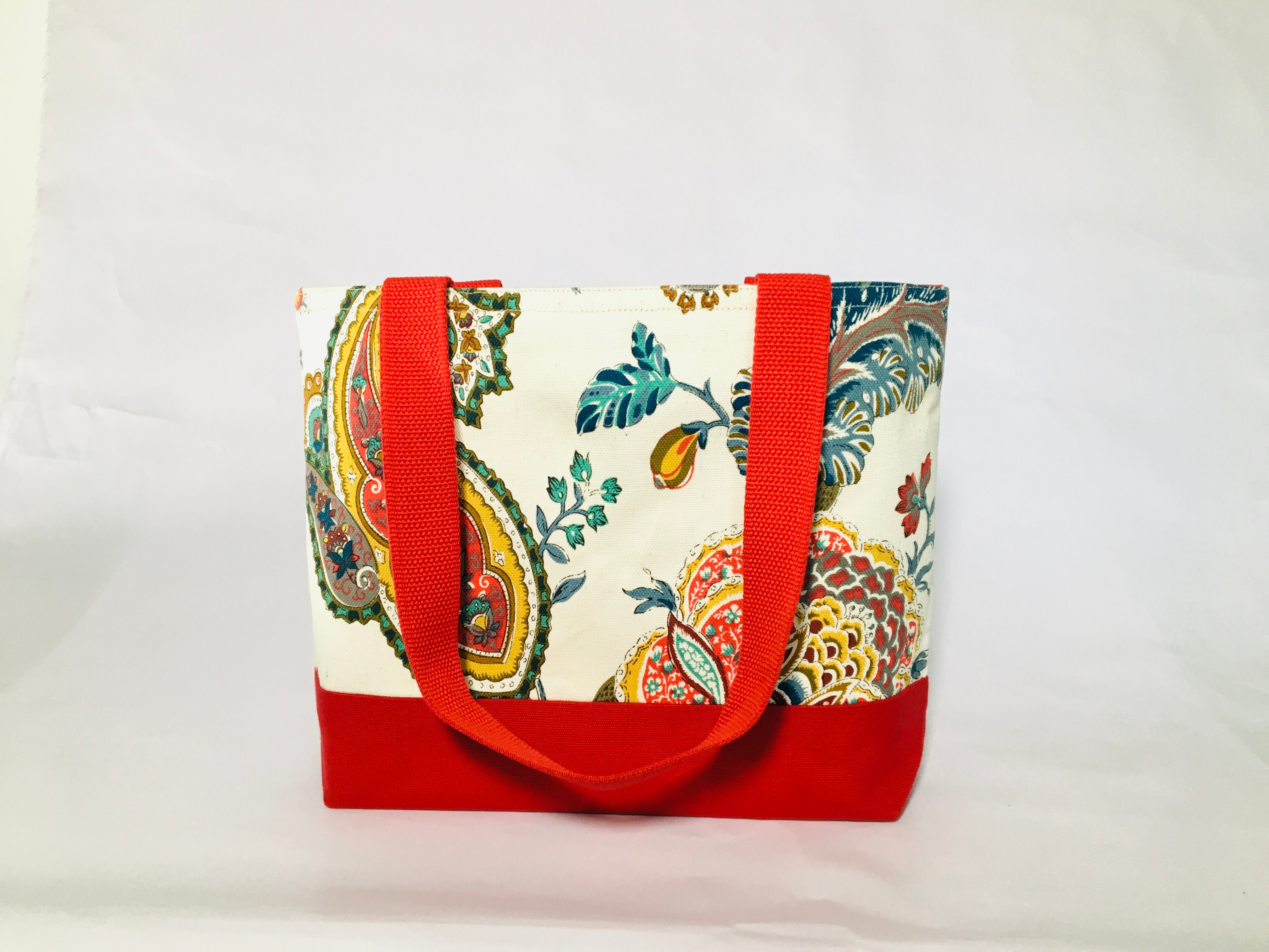 ToteBag Premiumsmall Floral Beige/Coral A0028